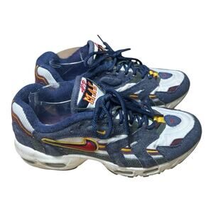 Nike Air Max 96 II QS Shoes Mens 9 Blackened Blue DJ6742-400 Sneakers